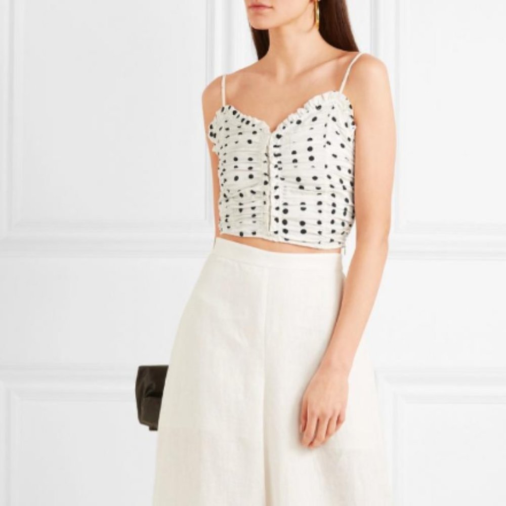 Maje polka dot black and white top 3 NWT - Picture 3 of 11